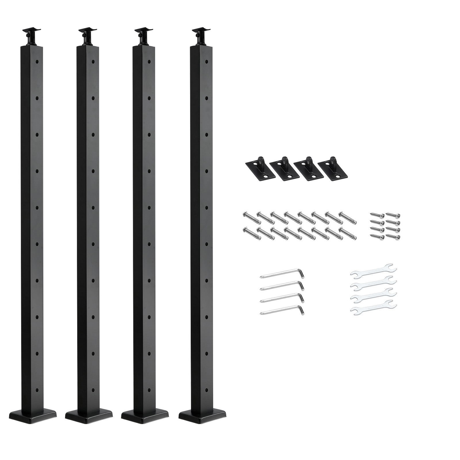 Cable Railing Post For Deck Horizontal Stainless Steel Black_voghion.com